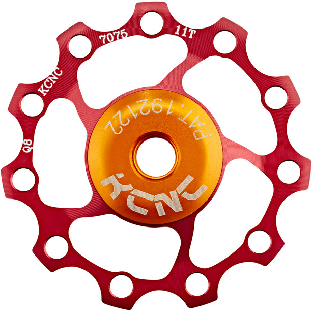 KCNC Jockey Wheel cuscinetti SS 11 denti, rosso
