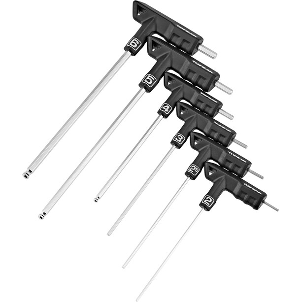Topeak DuoHex Innensechstkantschlüssel Set mit T-Griff 2/2,5/3/4/5/6mm