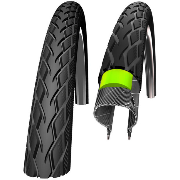 SCHWALBE Marathon Clincher Tyre Performance 16" Greenguard Reflex