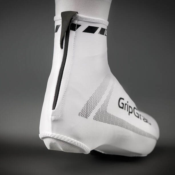 GripGrab RaceAero Lightweight Lycra Shoe Cover white