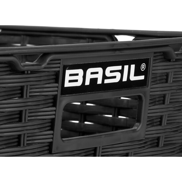 Basil Weave WP Rear Wheel Basket black