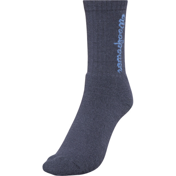 Woolpower 400 Logo Socken blau