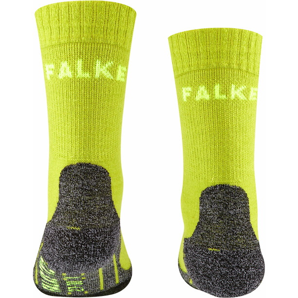 Falke TK2 Calcetines de Trekking Niños, amarillo/gris