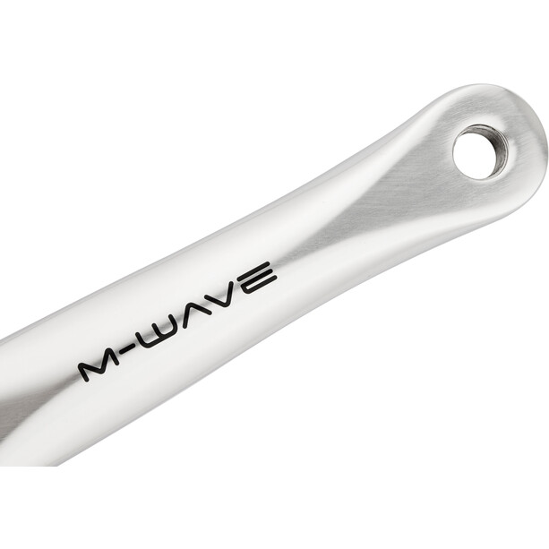 M-Wave Single Speed Pédalier 46 dents alu poli, argent/noir
