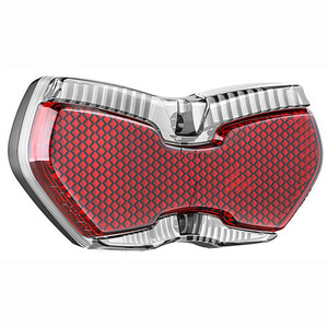 Busch + Müller Toplight View Brake Tec Takavalo sis. jarruvalon, punainen/läpinäkyvä punainen/läpinäkyvä