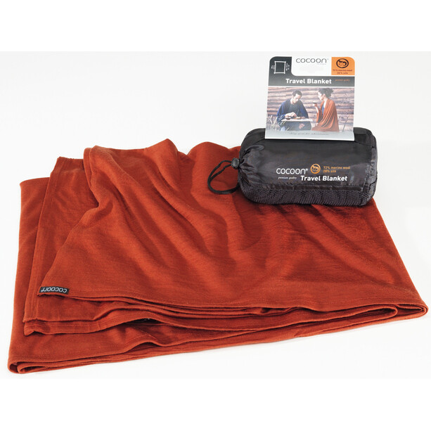 Cocoon Travel Blanket Merino Wool/Silk, naranja
