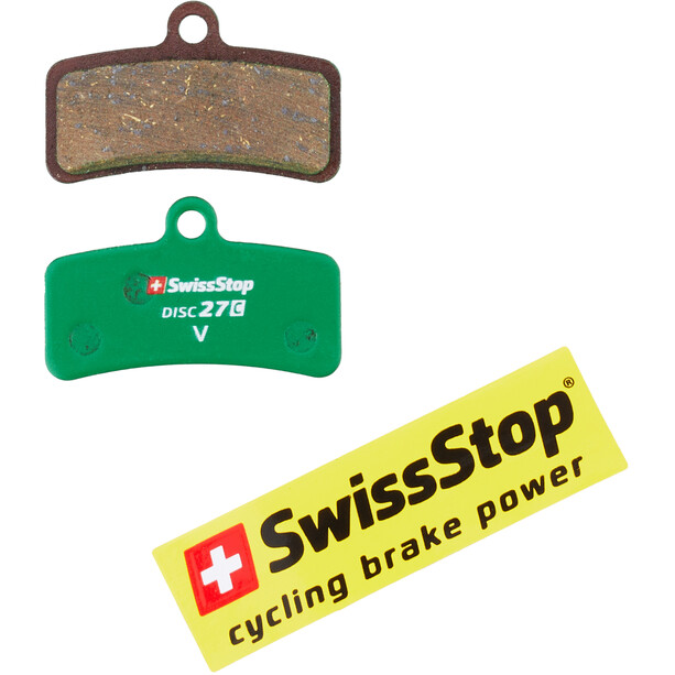 SwissStop Disc 27 Organic Bremsbeläge Shimano Saint/Zee/TRP Quadiem SL grün