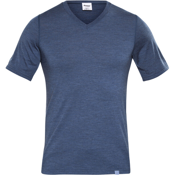 Bergans Bloom Wool T-Shirt Herren blau