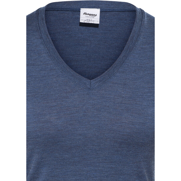 Bergans Bloom Wollen T-shirt Dames, blauw