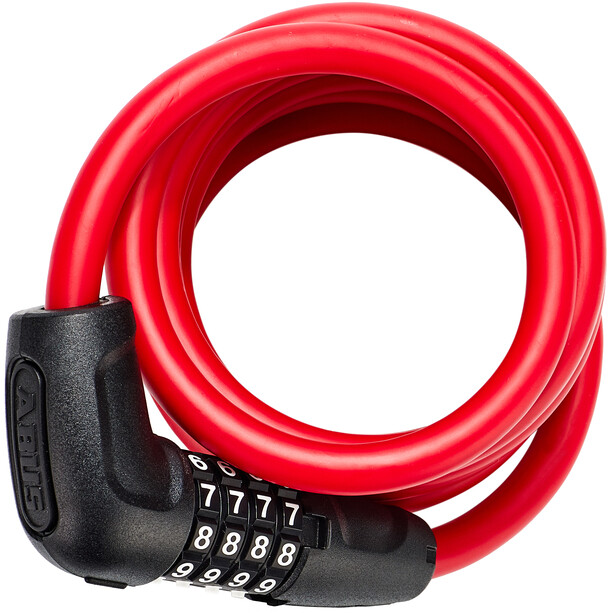 ABUS Numero 5510C/180/10 Serrure à câble spiralé SCMU, rouge