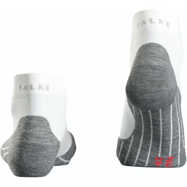 Falke RU4 Calcetines cortos running Hombre, blanco/gris