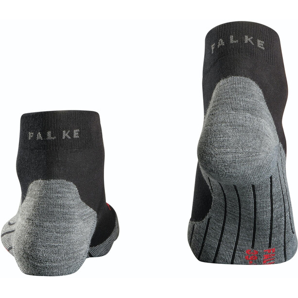 Falke RU4 Calcetines cortos running Hombre, negro/gris