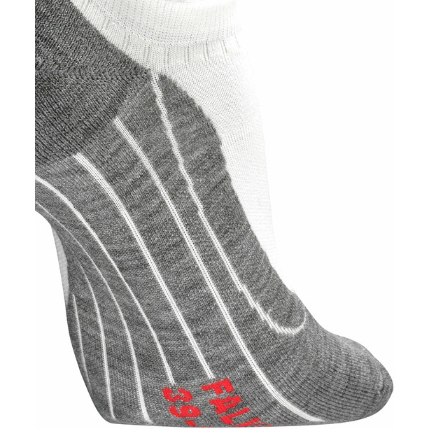 Falke RU4 Chaussettes de running invisibles Femme, blanc/gris