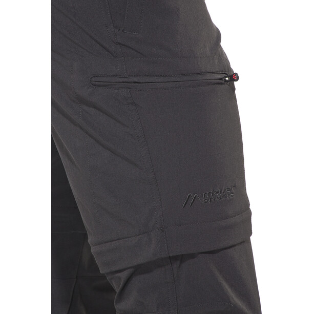 Maier Sports Tajo 2 Pantalon convertible avec fermeture éclair Homme, noir