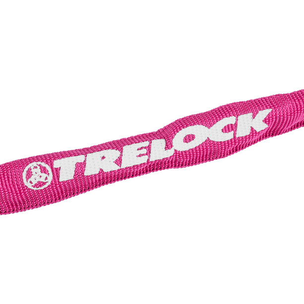 Trelock BC 115 Code Łańcuch rowerowy z zamkiem 60 cm, różowy