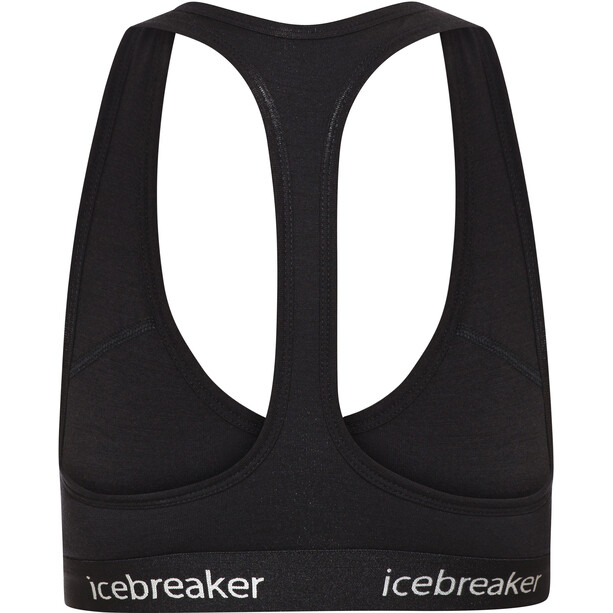 Icebreaker Sprite Racerback Sujetador Mujer, negro