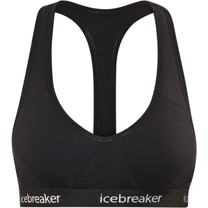Icebreaker Sprite Racerback Sujetador Mujer, negro negro