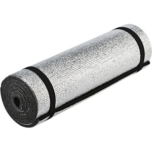 CAMPZ Aluminium Isomatte Einlagig 180x50cm schwarz/silber schwarz/silber