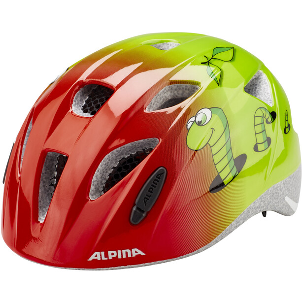 Alpina Ximo Kask rowerowy Dzieci, zielony/czerwony