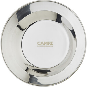 CAMPZ Stainless Steel Plate Flat 24cm silver silver