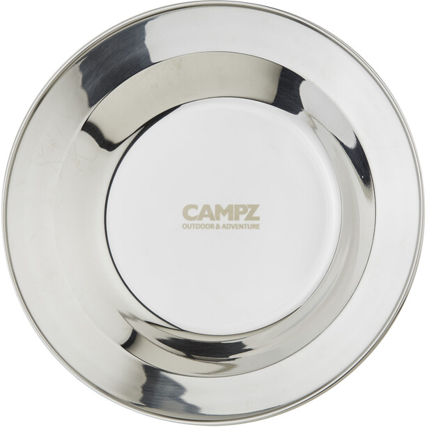 CAMPZ Stainless Steel Plate Flat 24cm silver