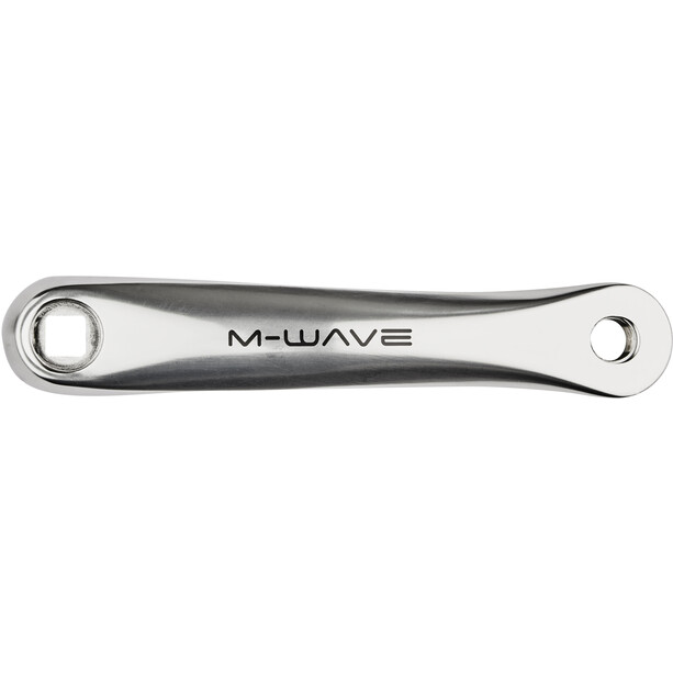 M-Wave Single Speed Crankset 44 tanden, gepolijst aluminium, zilver/zwart