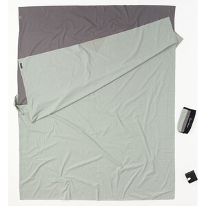 Cocoon TravelSheet Drap pour sac de couchage Coton double taille, gris gris