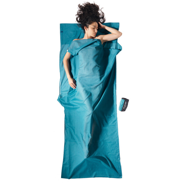 Cocoon Insect Shield Line TravelSheet Egyptian Cotton laguna blue