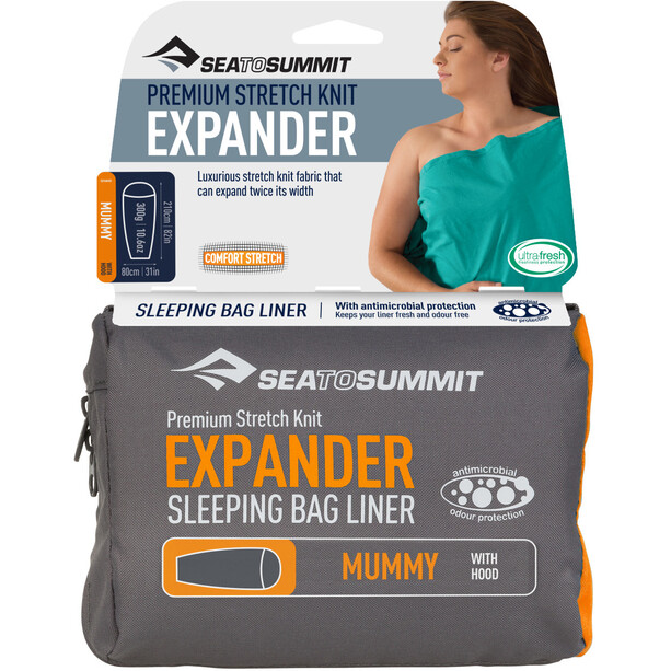 Sea to Summit Expander Liner Mummy with Hood navy blue