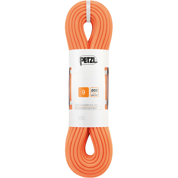 Petzl Volta Guide Corde d'escalade 9,0mm x 50m, orange