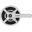 Shimano FC-TY501 Set de Biela 6/7/8-vel 42-34-24 Dientes con anillo protector de cadena, Plateado