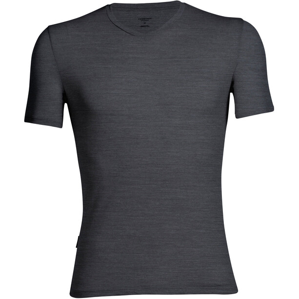 Icebreaker Anatomica Kurzarm V-Ausschnitt Shirt Herren grau