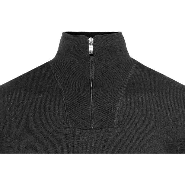 Woolpower 400 Sweat-shirt à col roulé avec demi-zip, noir