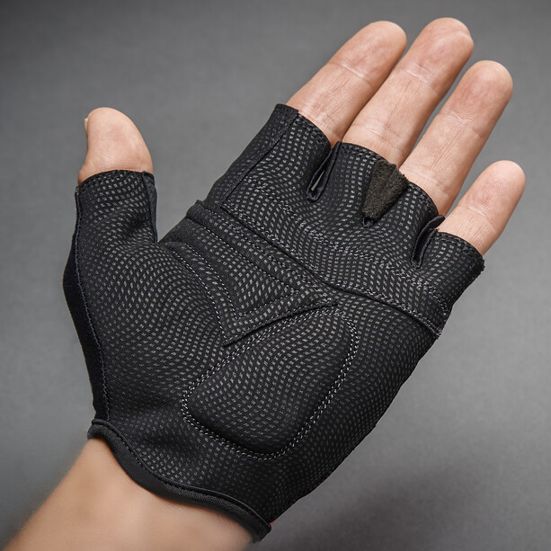 GripGrab Rouleur Gevoerde Halve Vinger Handschoenen Dames, zwart/grijs