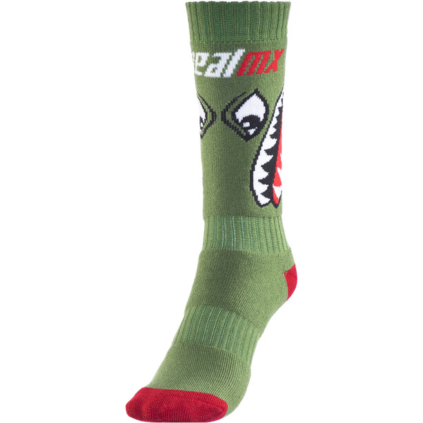 O'Neal Pro MX Chaussettes Adolescents, vert/rouge