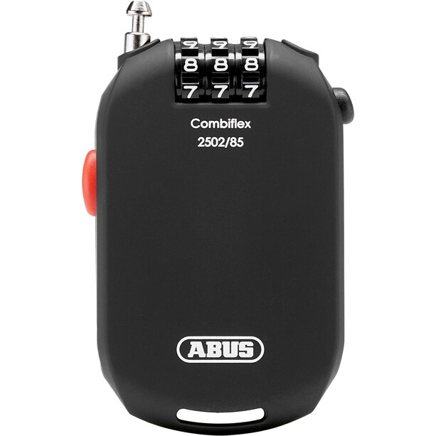 ABUS Combiflex Pro 2502 Antivol rétractable solide, chiffres, noir