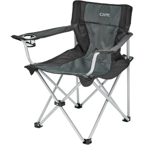 CAMPZ Chaise pliante en aluminium, gris/noir gris/noir
