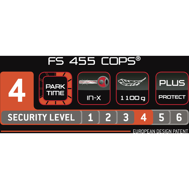 Trelock FS 455 Cops Compact candado plegable, blanco