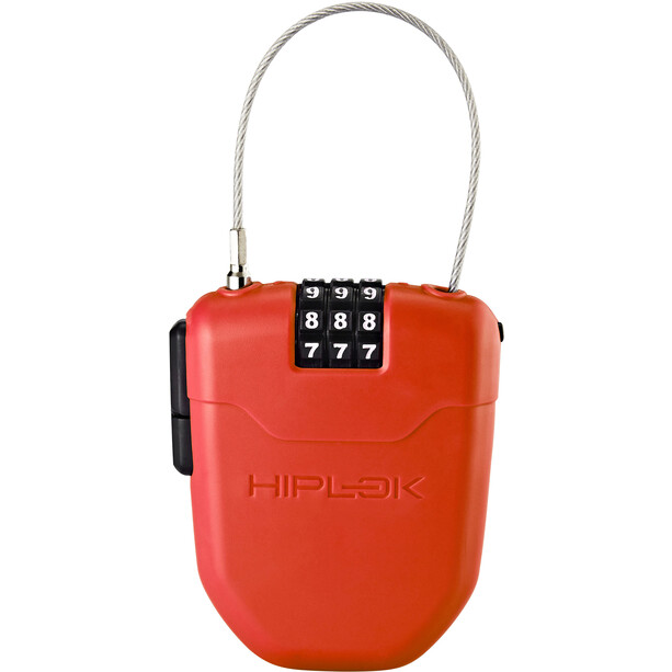 Hiplok FX Cijfer Kabelslot met reflector, rood
