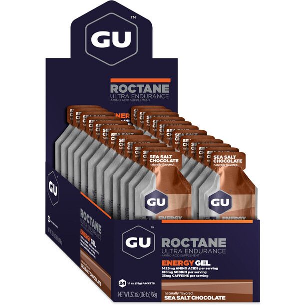 GU Energy Roctane Energy Gel Box 24 x 32g Meersalz Schokolade