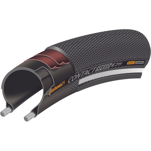 Continental Contact Speed Cubierta Clincher Double SafetySystem Breaker 20"