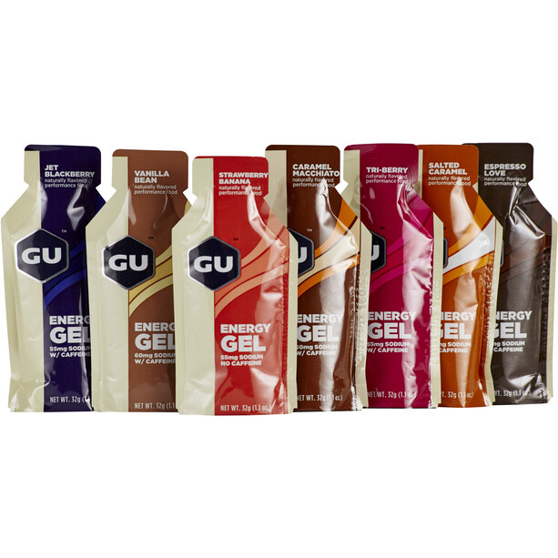 GU Energy Gel Testpaket 7 x 32g Verschiedene Geschmacksrichtungen