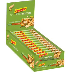 PowerBar Natural Protein Bar Box 24 x 40g Gesalzene Erdnüsse Crunch (Vegan) 