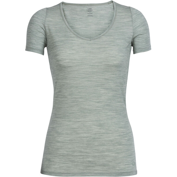 Icebreaker Siren Sweetheart T-shirt Dames, grijs/groen