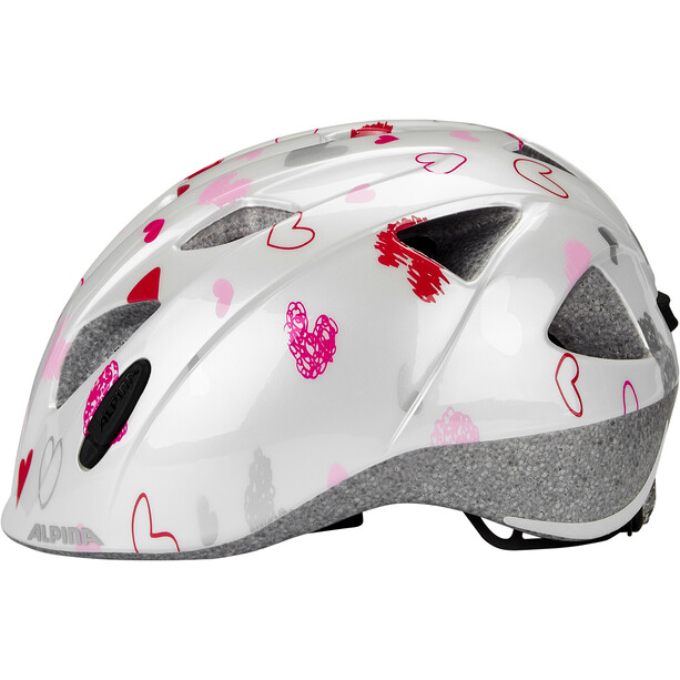 Alpina Ximo Helmet Kids white hearts