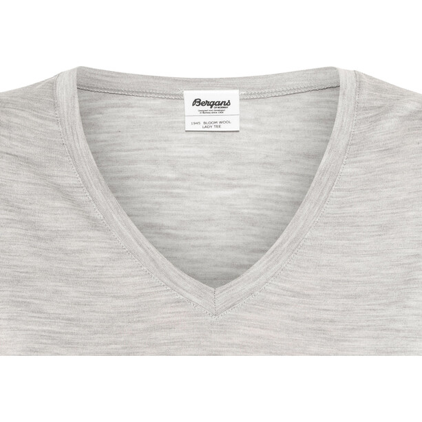 Bergans Bloom Wollen T-shirt Dames, grijs