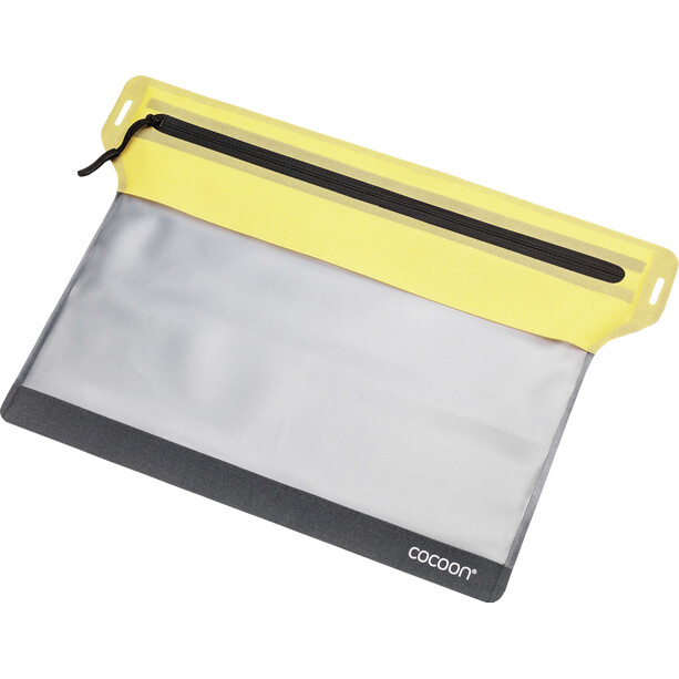 Cocoon Zippered Flat Bolsa para documentos M, amarillo/gris