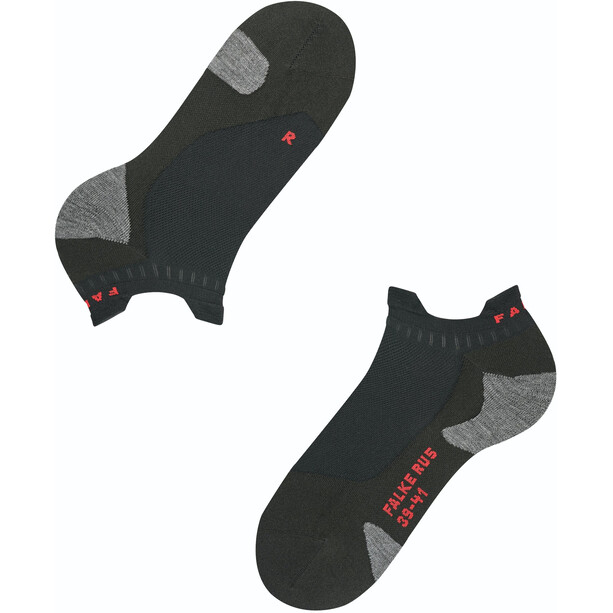 Falke RU 5 Invisible Socken Herren schwarz/grau