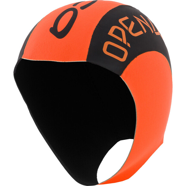 ORCA Neoprene Bonnet de bain, orange/noir