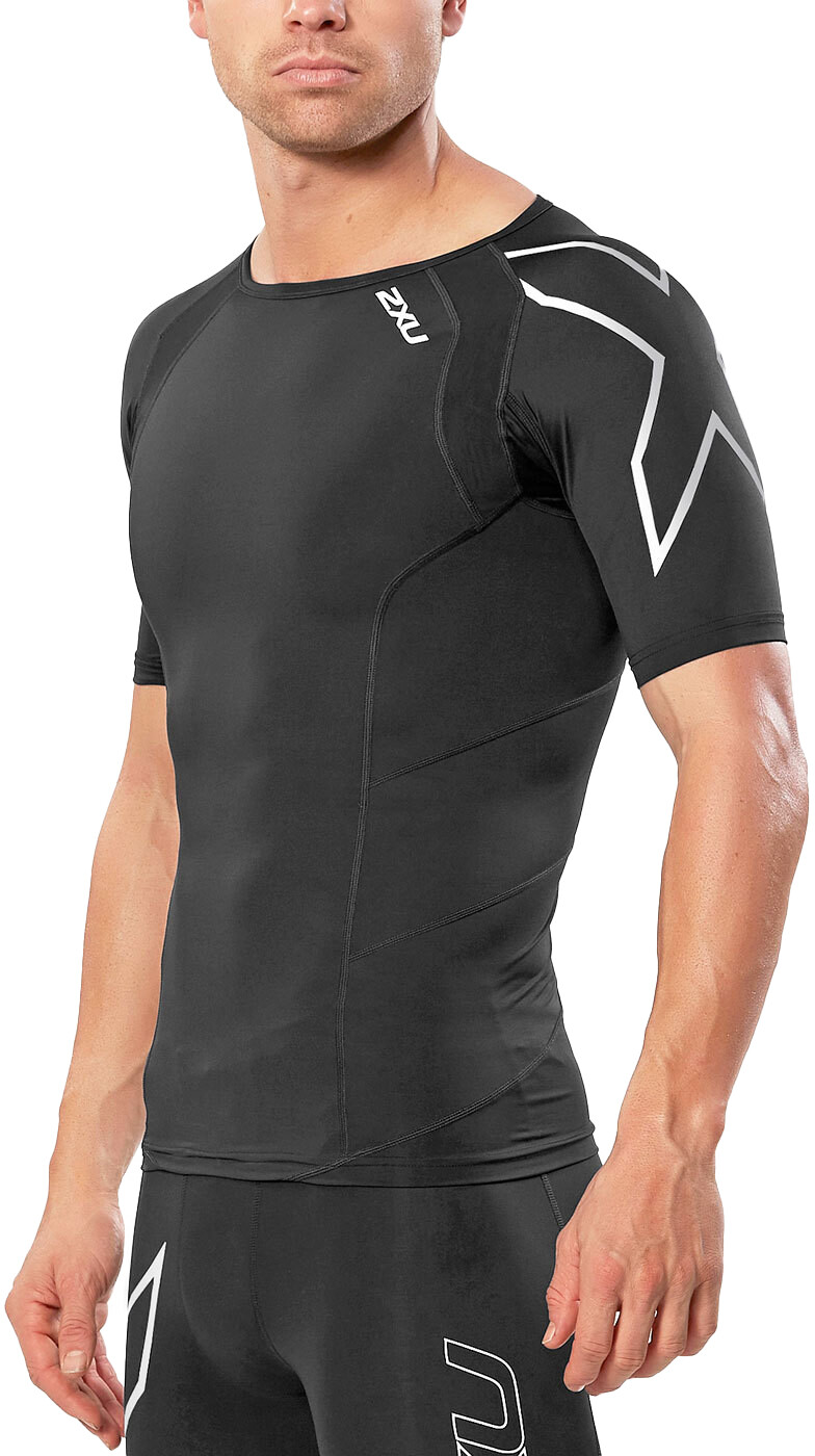 2XU S//S Top Shirt de Compression à Manches Courtes pour Homme Noir Taille